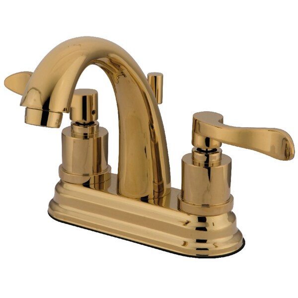 KS8612DFL 4" Centerset Bathroom Faucet, Polished Brass